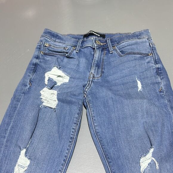 Express Ankle Legging Mid Rise Jeans - Picture 2 of 9
